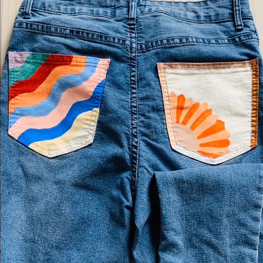 forever 21 painted jeans